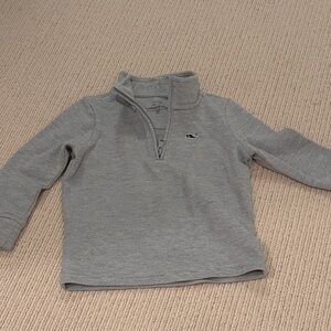 Vineyard Vines Kids Gray Quarter-Zip Pullover